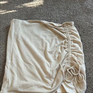 Elegant Cream Ruched Skirt - Princess Polly